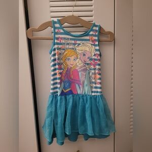 Disney Frozen Striped Blue Dress